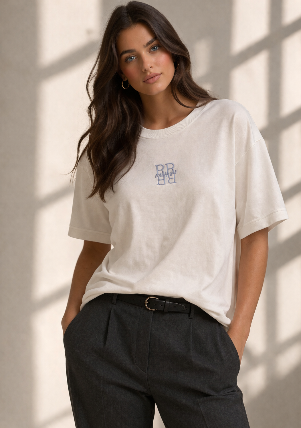 Rich & Royal Organic Cotton T-Shirt in White Print