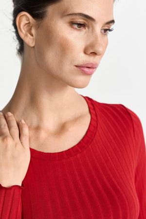 RICH & ROYAL RIBBED TEXTURE LONG SLEEVE