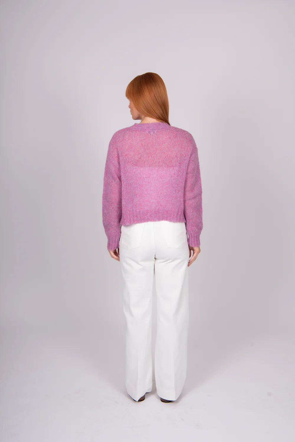 Mohair Cable Boxy Cardi