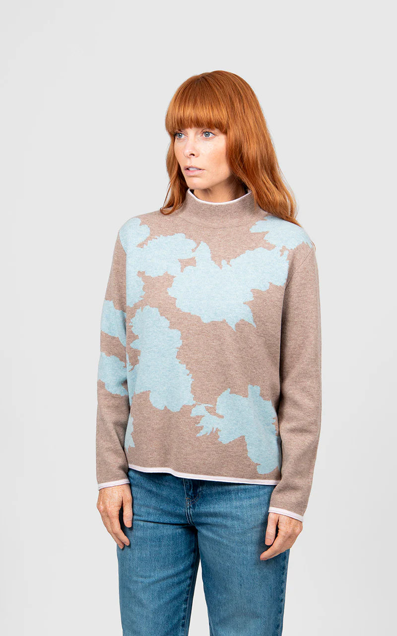 Bridge & Lord - Flower Silhouette Jacquard Pullover