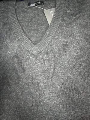 Fields Knitwear v neck Pure merino wool triangle