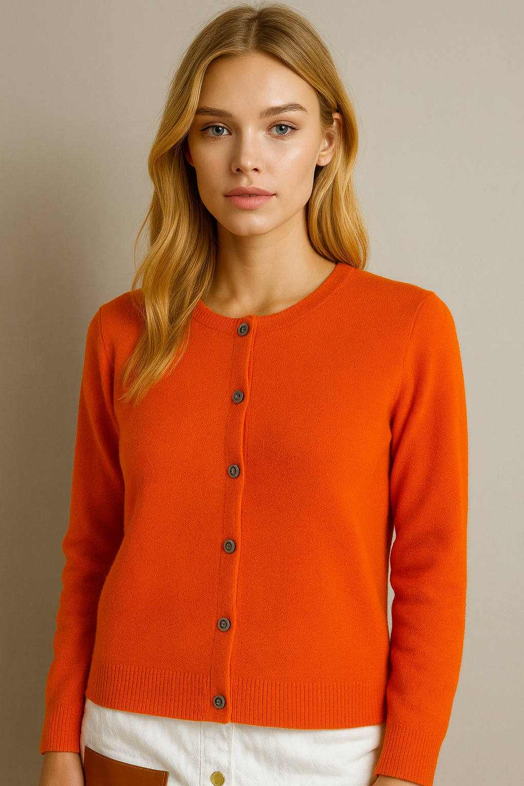 Pure wool Cardigan Round Neck Knit on Australia