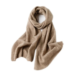 Unisex Luxury Soft Ribbed Pure Cashmere Scarf