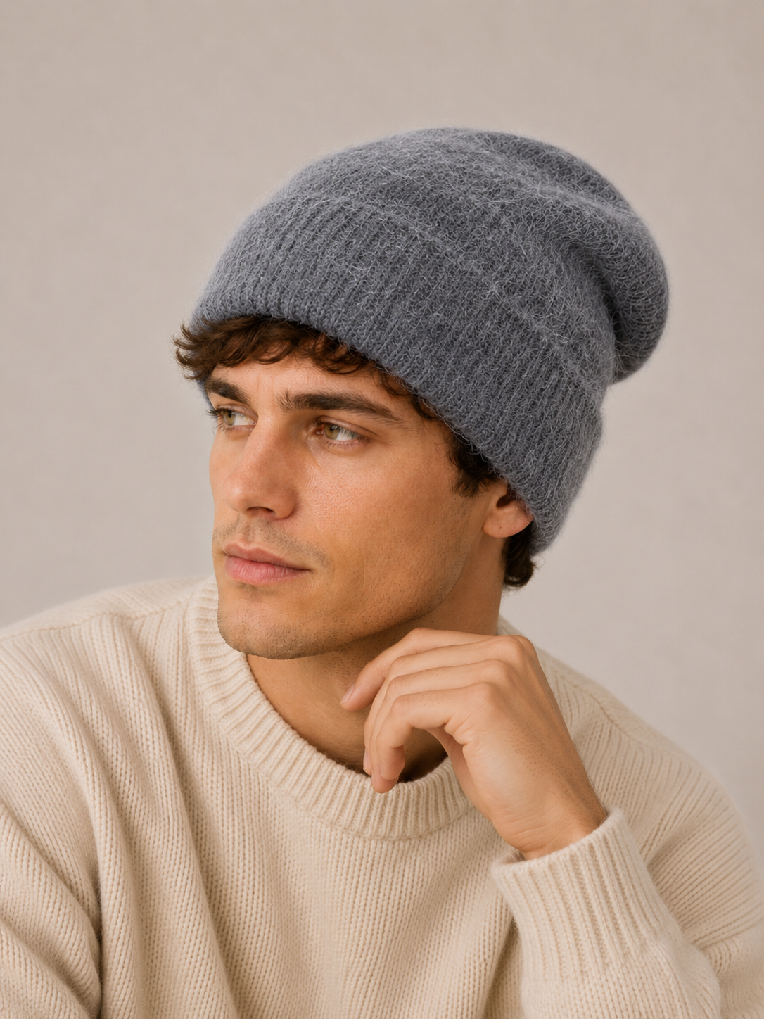 Unisex Premium Angora Fur Beanie