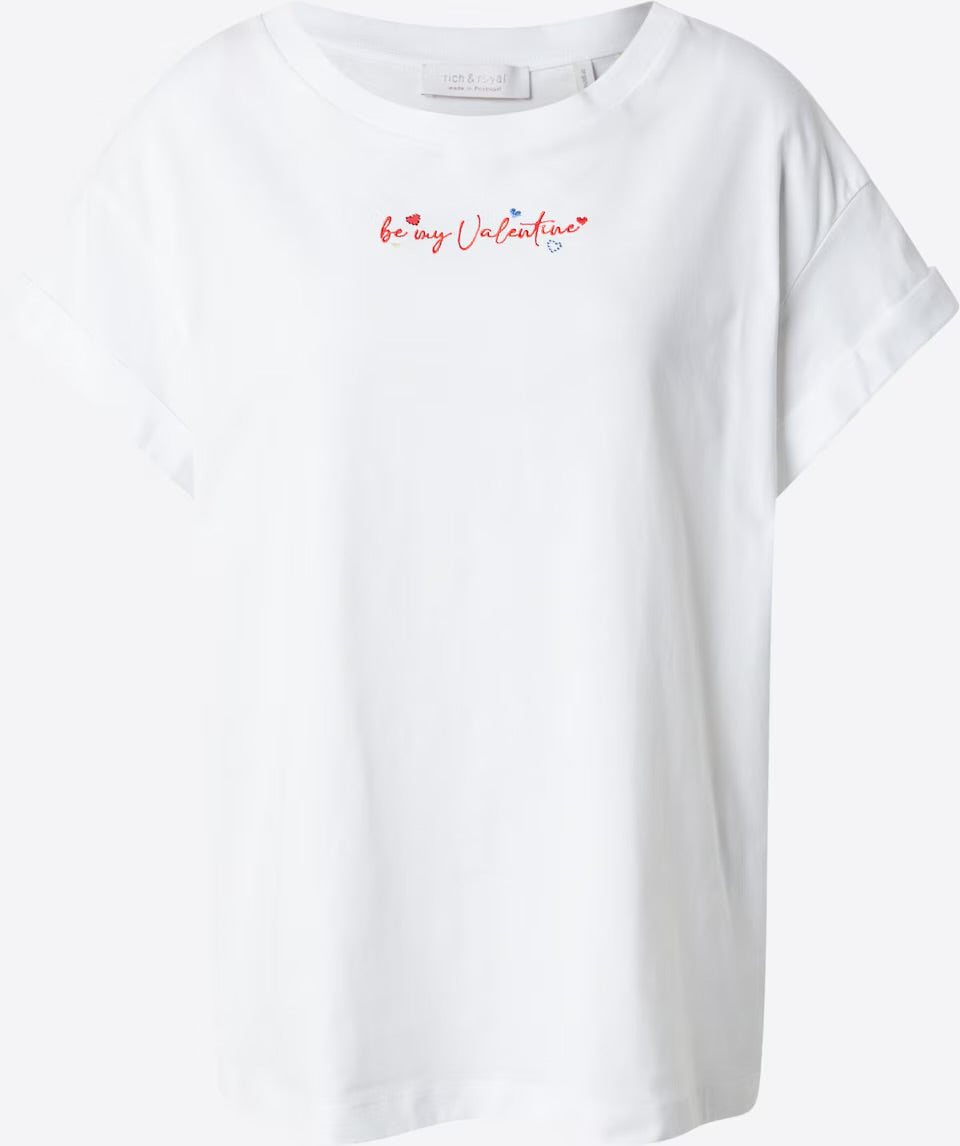 Rich & Royal Organic Cotton T-Shirt in White Print