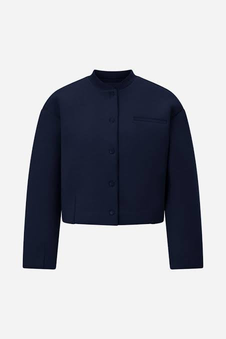 Rich & Royal Midnight Blue Short bomber jacket
