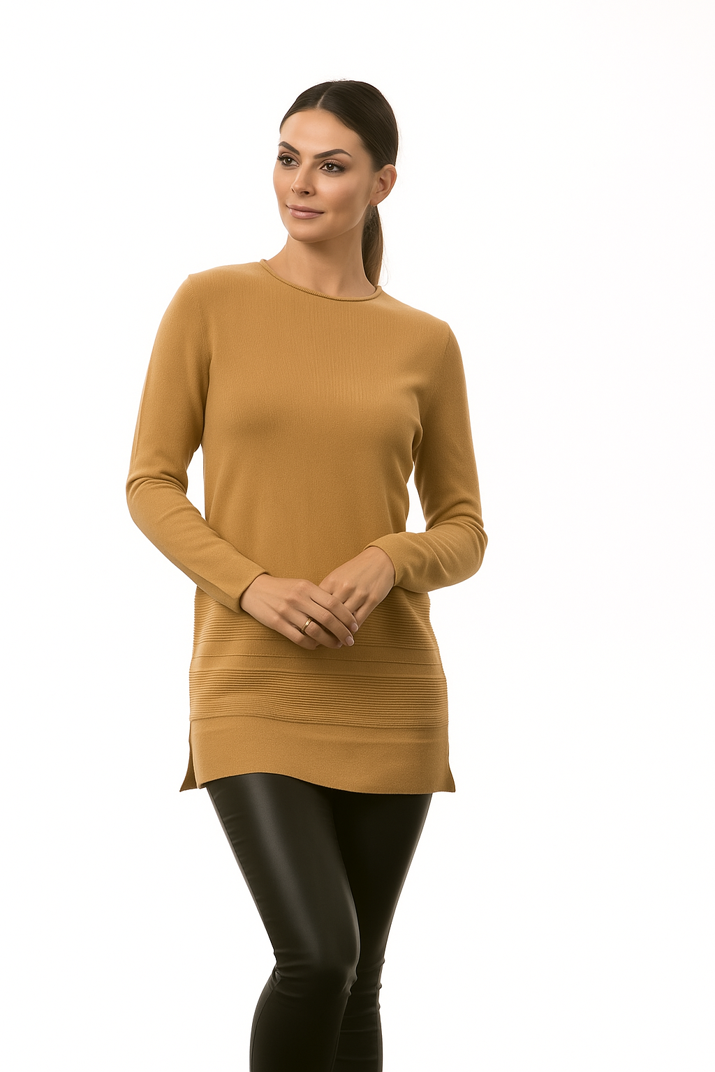 TEXTURED STRIPE PULLOVER