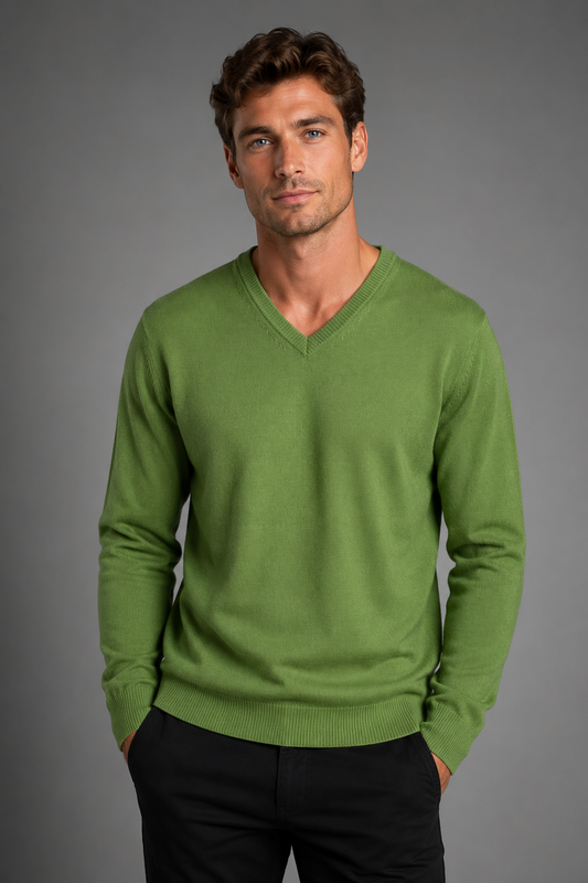 CASHMERE MERINO V-NECK PULLOVER