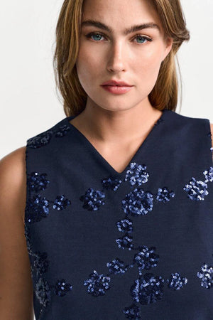 RICH & ROYAL MINI DRESS WITH SEQUIN EMBELLISHMENT