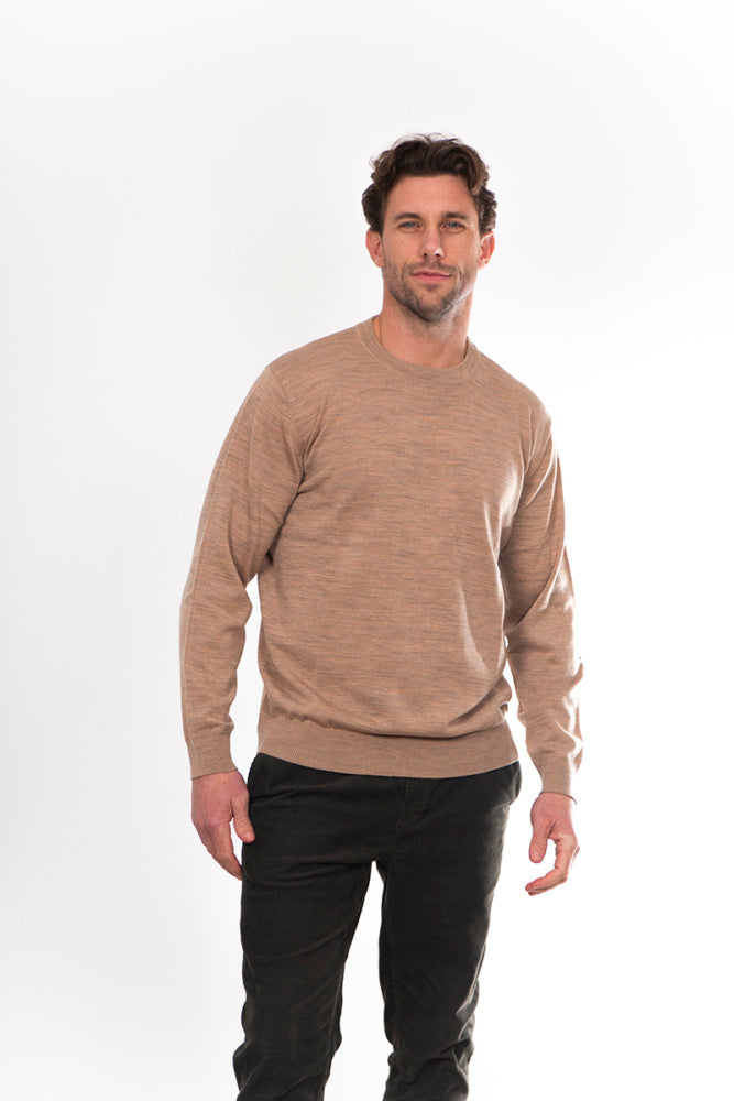 PURE MERINO FINE KNIT ESSENTIAL CREW PULLOVER BRIDGE & LORD