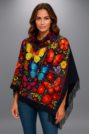 Luxury Pure Cashmere Scarf / Shawl Oil Painting Pattern