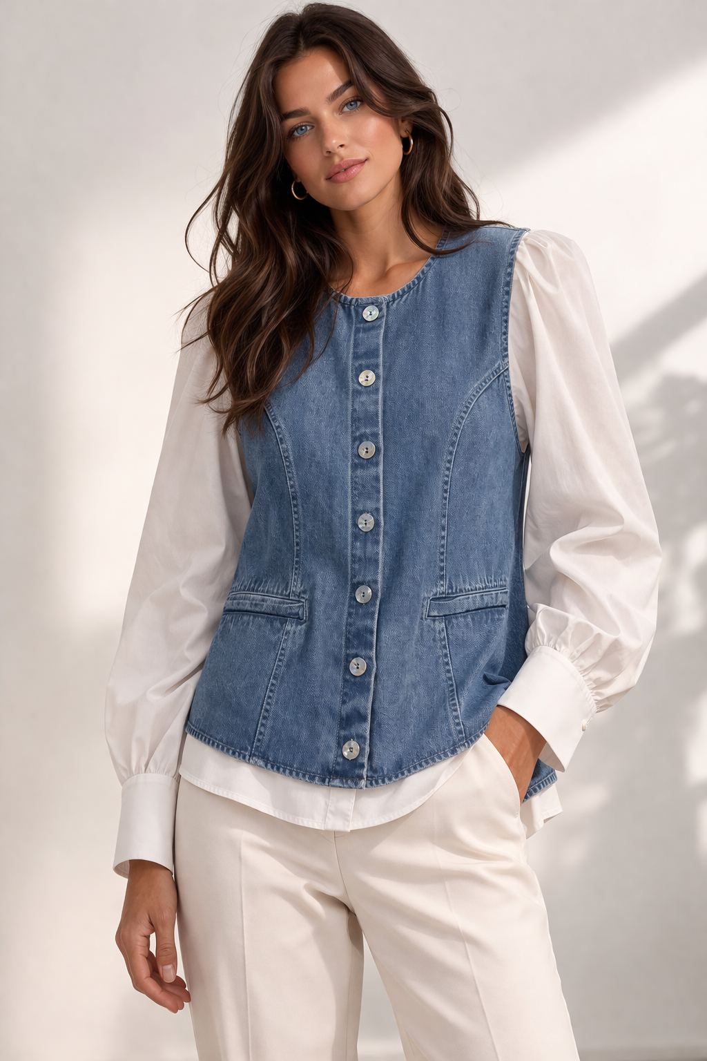 BELLA DAHL HIGH NECK VEST