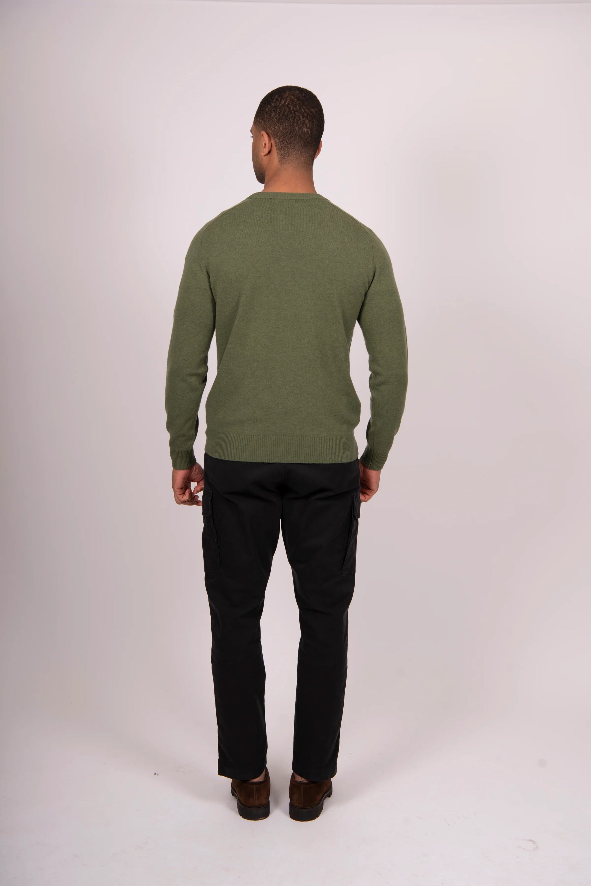 Saddle Shoulder Crew Neck Pullover