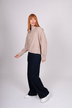 Bridge & Lord Merino/Cashmere Cable Raglan Pullover