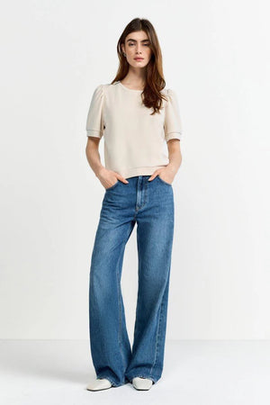 RICH & ROYAL T-SHIRT WITH PUFF SLEEVES