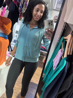 Pure cashmere Full zip hoodie