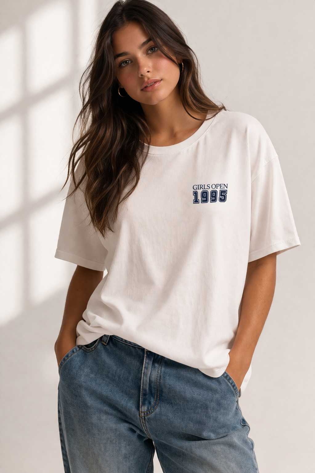 Rich & Royal Organic Cotton T-Shirt in White Print
