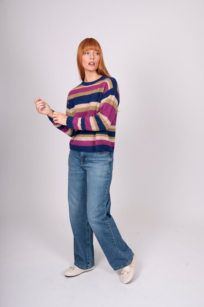 BRIDGE & LORD ALPACA MULTI STRIPE PULLOVER