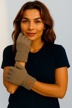 Unisex Alpaca Wool Gloves With Touch Screen