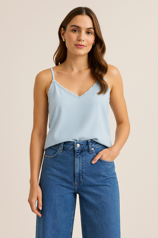 Bella Dahl Frayed Cami - Clear Water