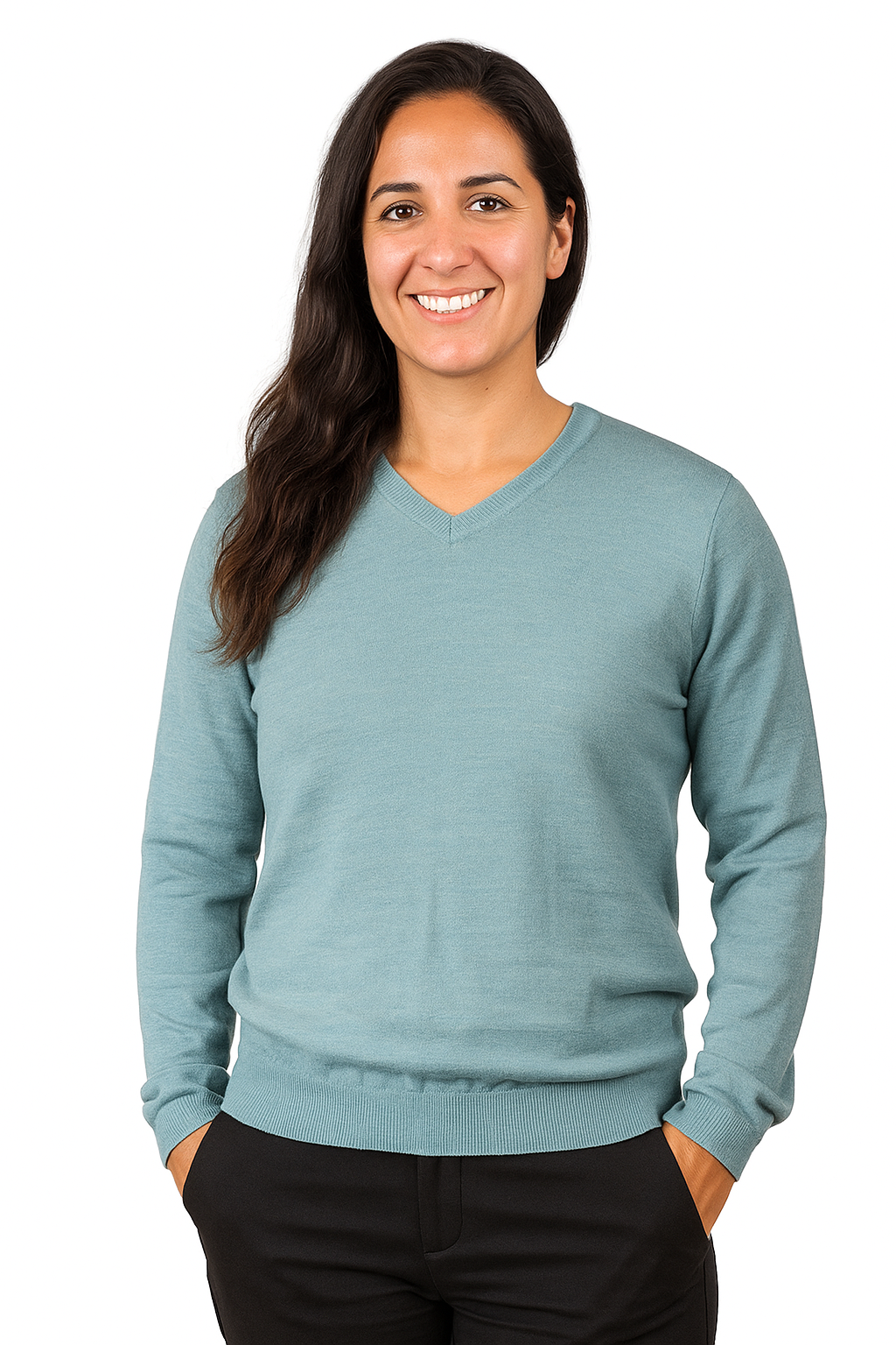 Pure Merino V-Neck Jumper Fine Gage