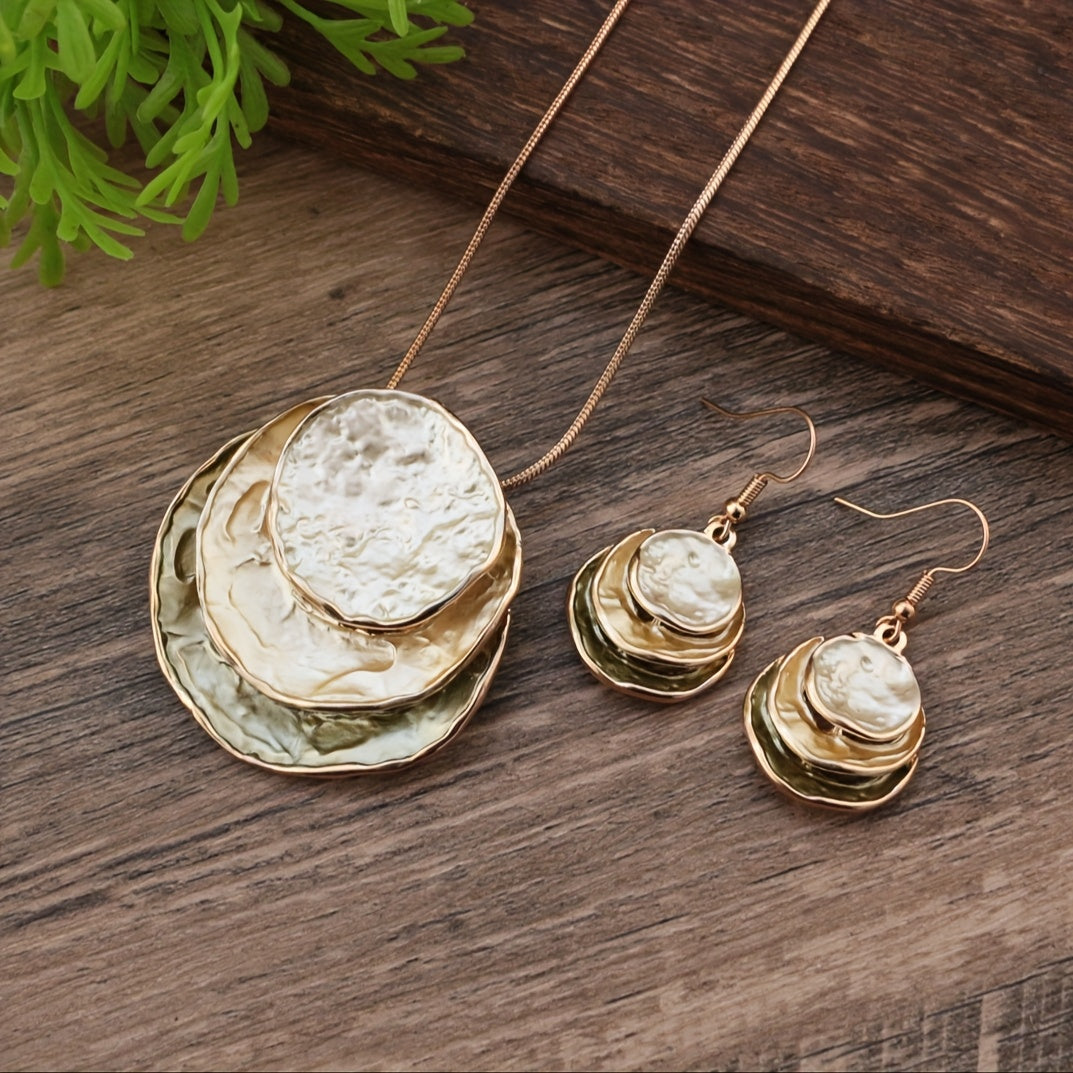 TAHLIA JEWELLERY Set/3pcs Classic Chic Three-Layer Round Bead Enamel