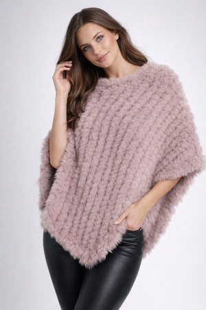 Soft Angora Fur Designer Poncho