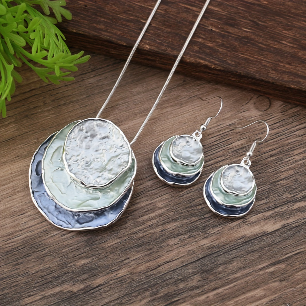 TAHLIA JEWELLERY Set/3pcs Classic Chic Three-Layer Round Bead Enamel