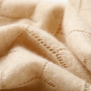 Unisex Luxury Soft Ribbed Pure Cashmere Scarf