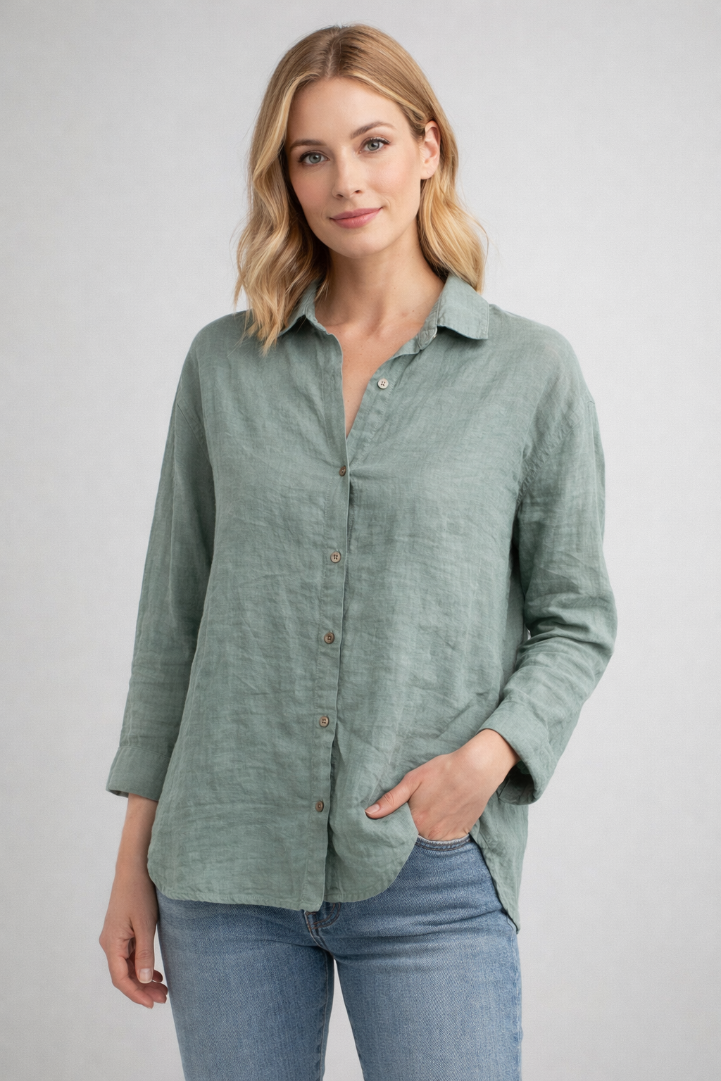 CROSSLEY JAER SHIRT 100% LINEN MADE IN ITALY