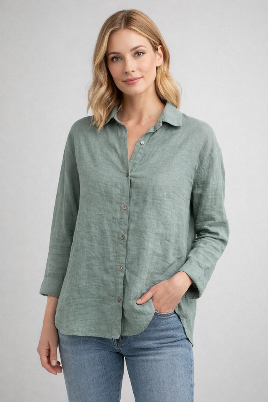 CROSSLEY JAER SHIRT 100% LINEN MADE IN ITALY