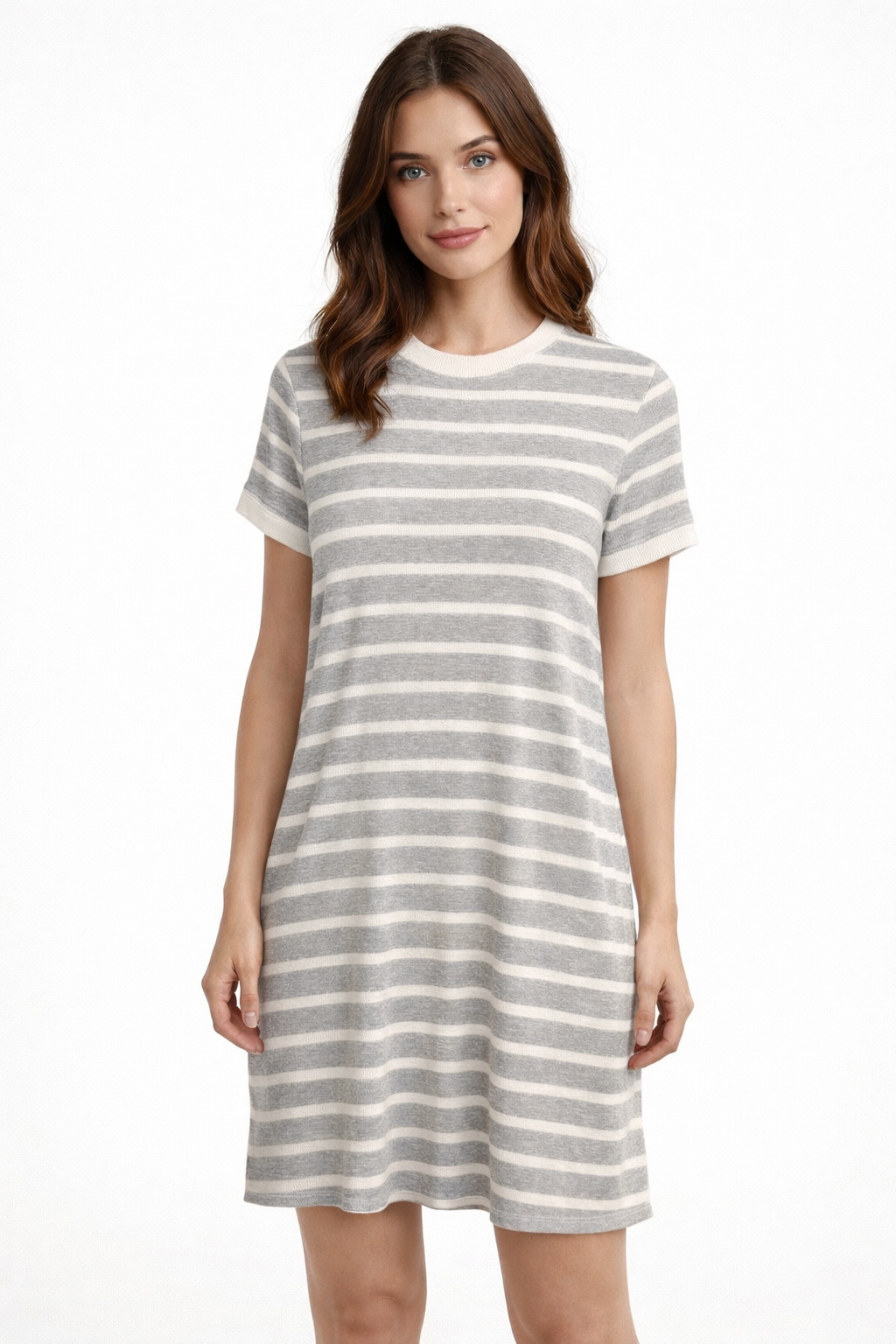 Bella Dahl Tee shirt dress sand Stripe