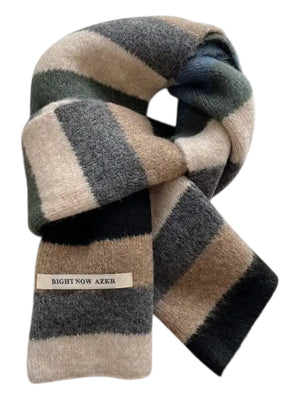 Rainbow Stripes Merino/Mohair Scarf Men And Women