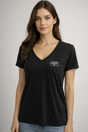 PURE COTTON Le Temps des Cerises V- neck top