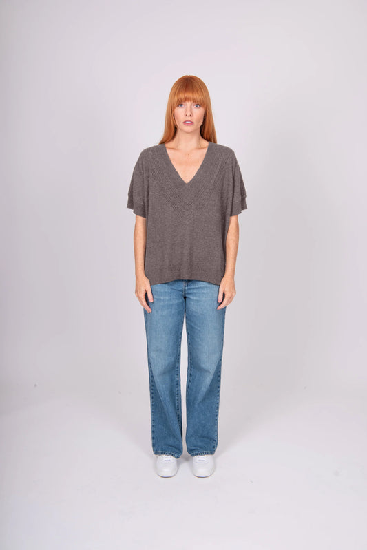 Bridge & Lord - V-Neck Cable Trim Vest