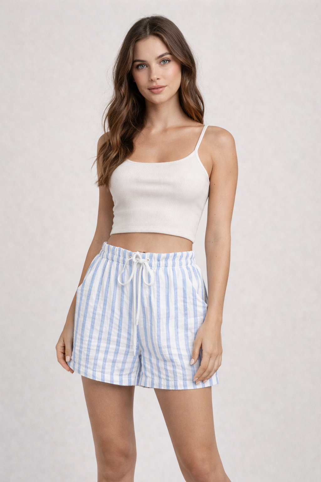 CONTRAST THAI FLOW SHORTS BELLA DAHL CONTRAST TIE FLOWY SHORT