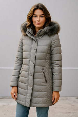 SABENA DETAILED STITCHED TEXTURED DOWN JACKET