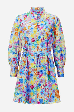 RICH & ROYAL BLOUSE DRESS WITH FLORAL PRINT