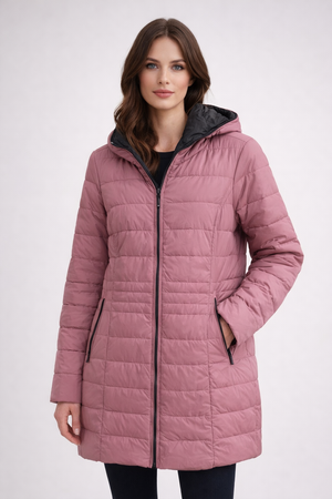 SABENA REVERSIBLE 3/4 LENGTH DOWN JACKET
