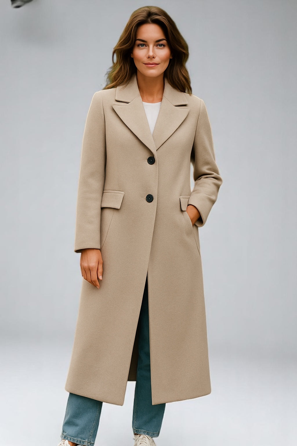 SABENA Long Jacket White left in Size 10 only
