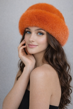 Premium Angora Furry Winter Hat leopard print