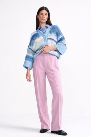 RICH & ROYAL STRETCH TROUSERS WITH DECORATIVE SEAM