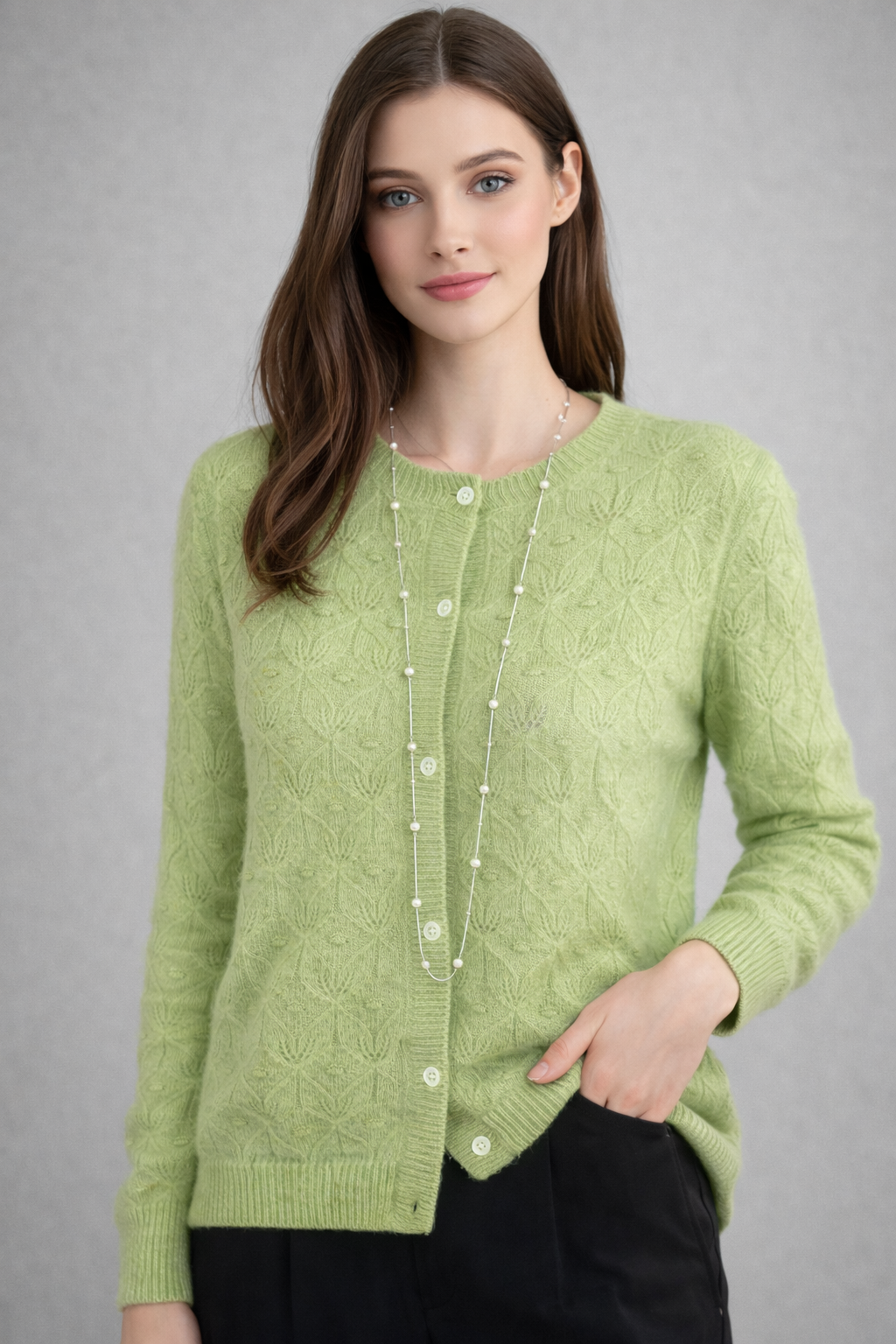 Ribbed cardigan Pure wool KNIT-ON AUSTRALIA