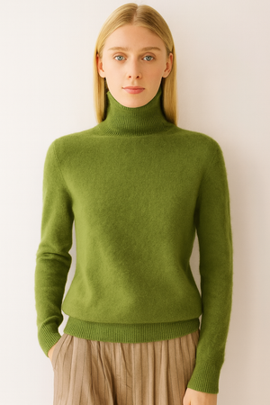 Pure Cashmere Roll Neck Pullover