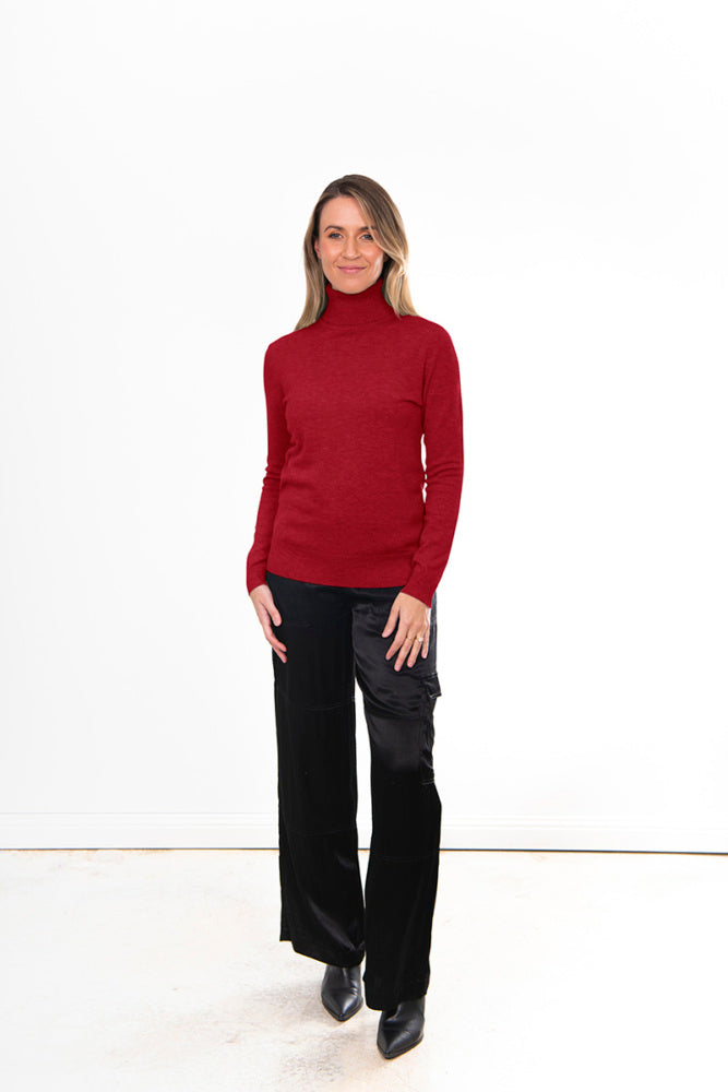 ROSIE ROLL NECK PULLOVER BRIDGE & LORD CASHMERE / MERINO