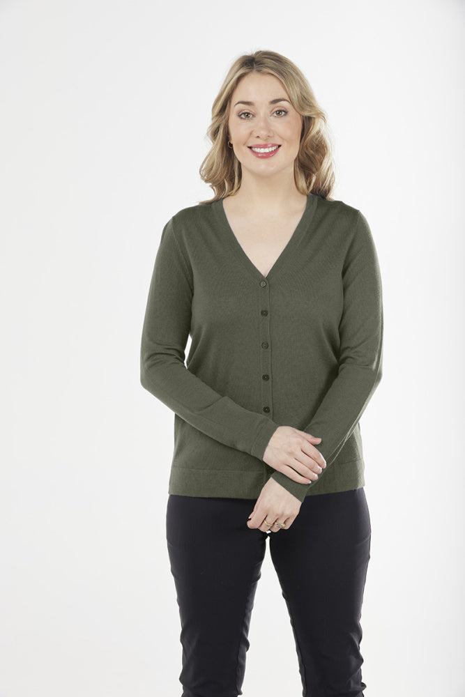 ESSENTIAL VEE NECK CARDIGAN