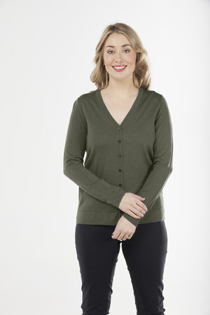 ESSENTIAL VEE NECK CARDIGAN