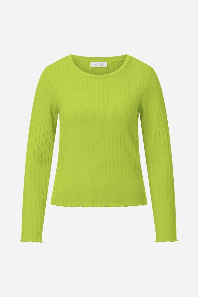 RICH & ROYAL RIBBED TEXTURE LONG SLEEVE