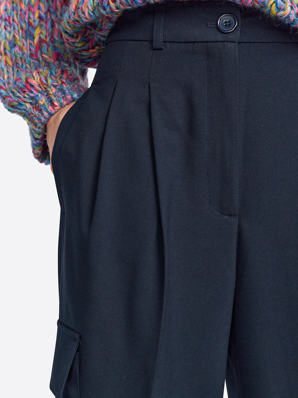 RICH & ROYAL CARGO PANTS WITH PLEAT