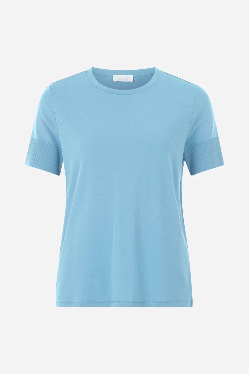 RICH & ROYAL T-SHIRT WITH RIBBED CUFFS
